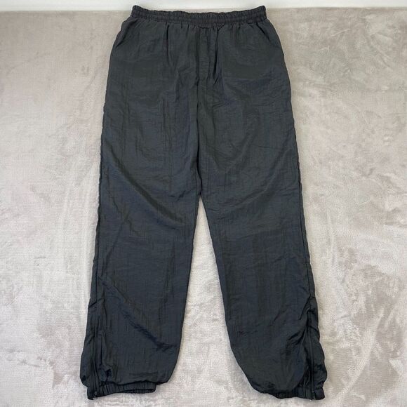 Christian Dior Monsieur Track Pants Men Large Black Nylon Lined Ankle Zip Pocket